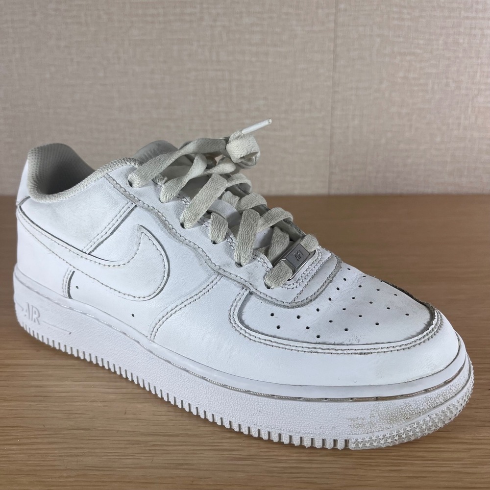 Nike Air Force 1 LE GS Triple White Low Top Sneakers DH2920-111 Kids 6Y